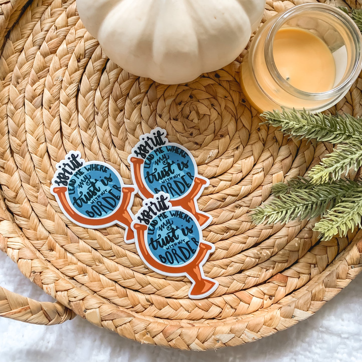 Spirit Lead Me Globe Vinyl Sticker, 3 inches