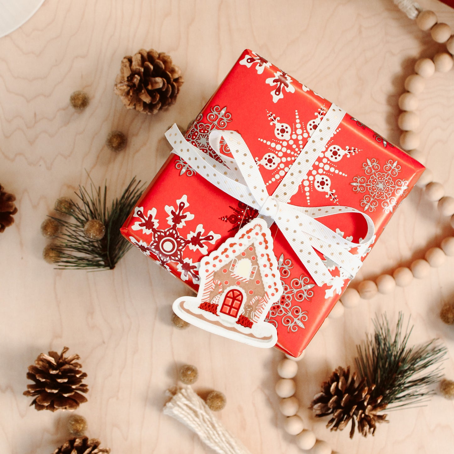 Gingerbread House Sticker Gift Tag
