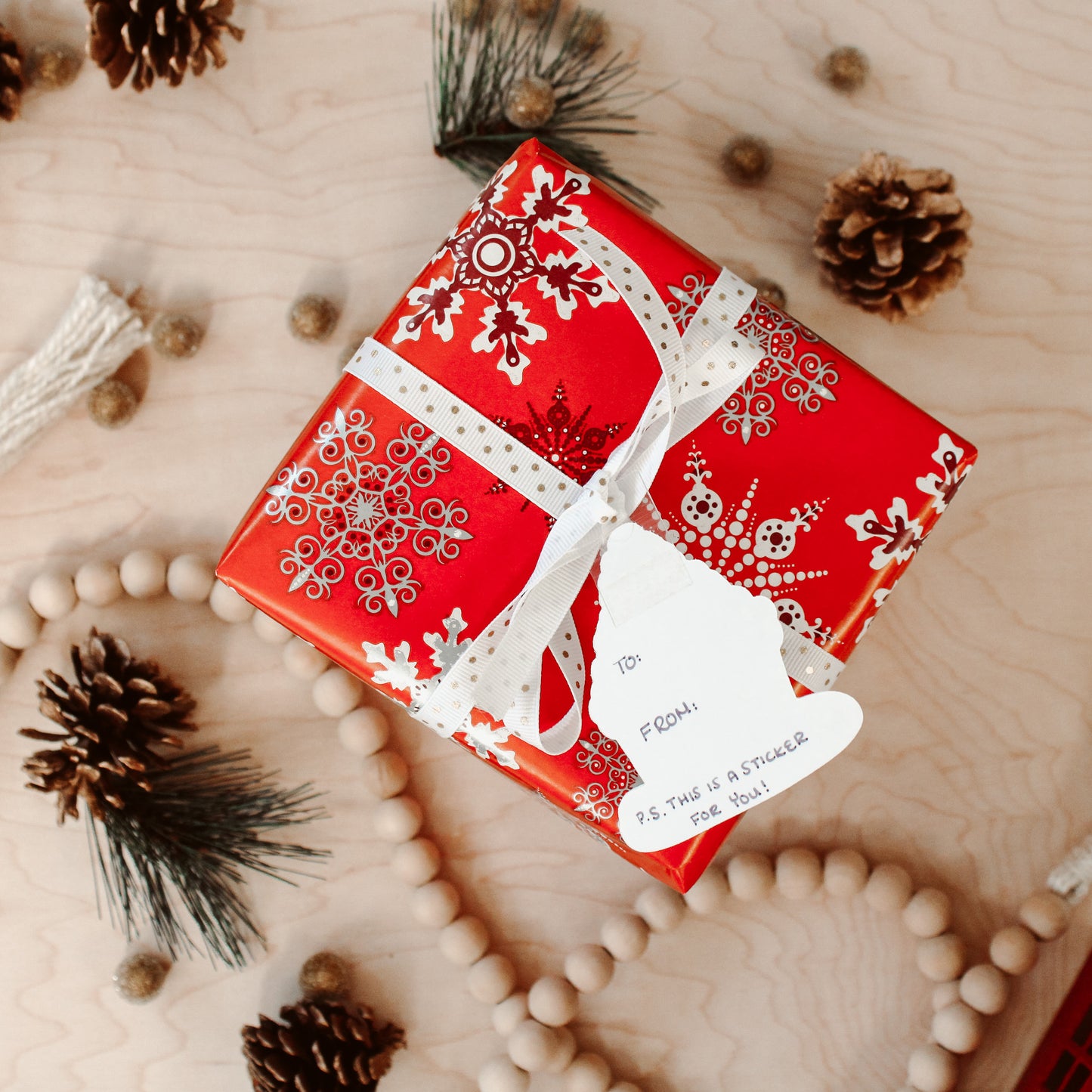 Gingerbread House Sticker Gift Tag