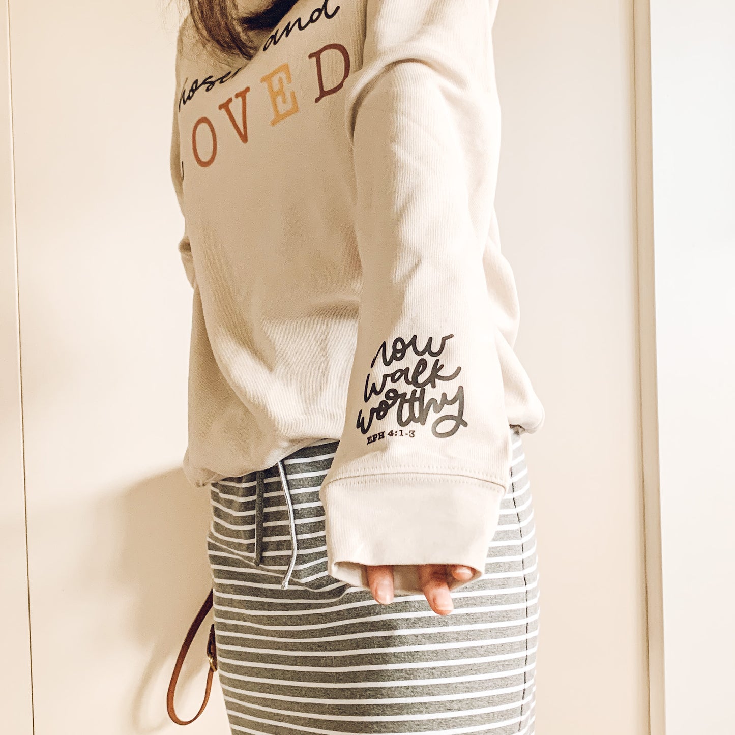 Chosen and Loved Crewneck (Color: Sand)