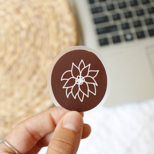 Mini Flower Vinyl Sticker, 2 inches