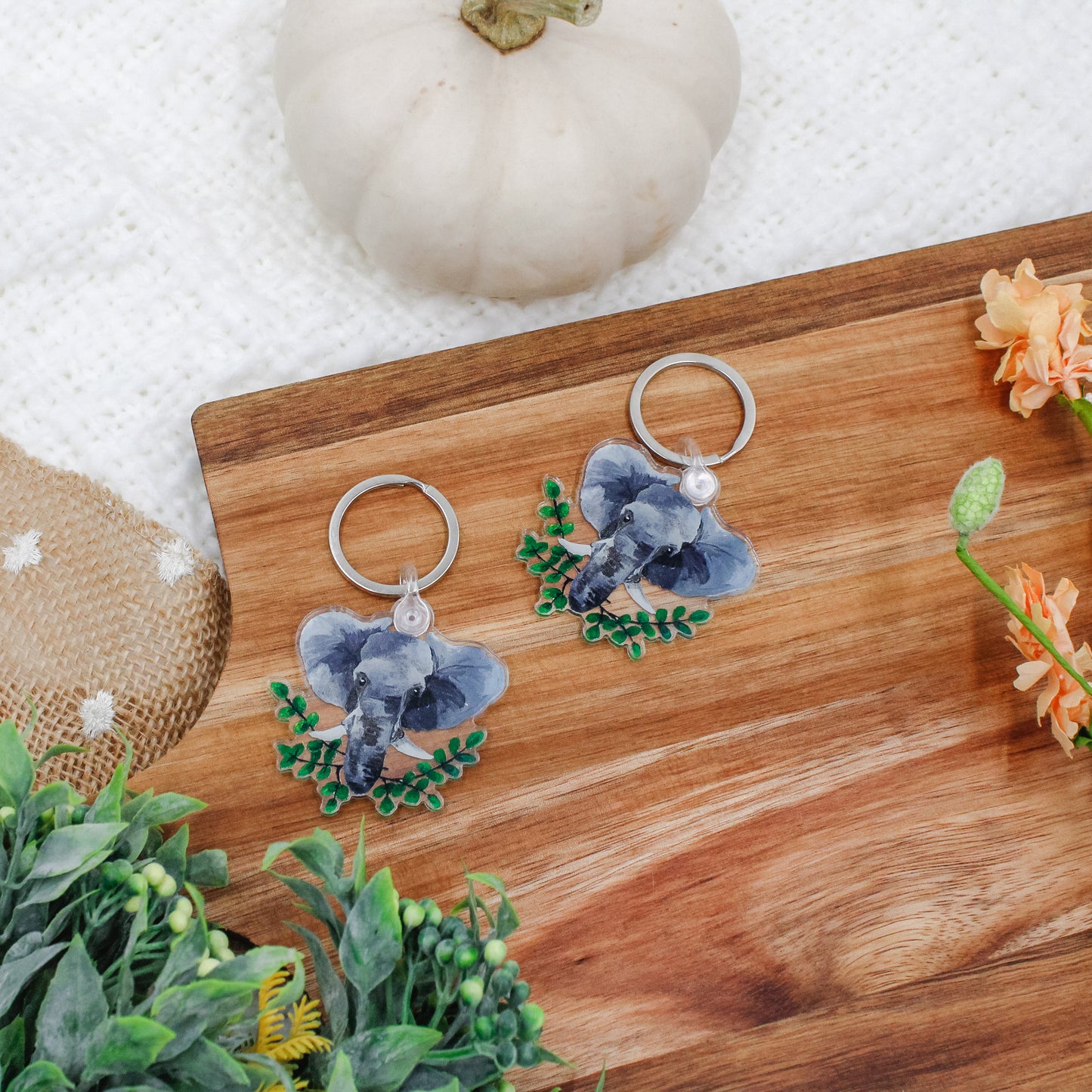 Elephant Acrylic Keychain