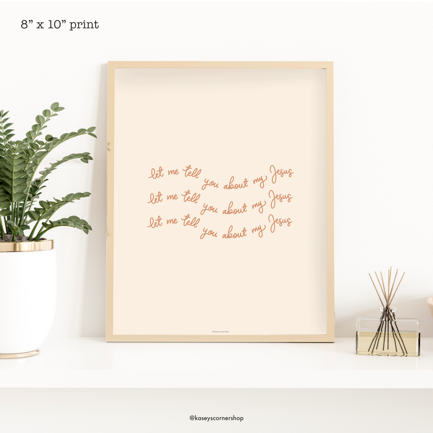 Let Me Tell You About My Jesus Illustrated 8" x 10" Glossy Art Print