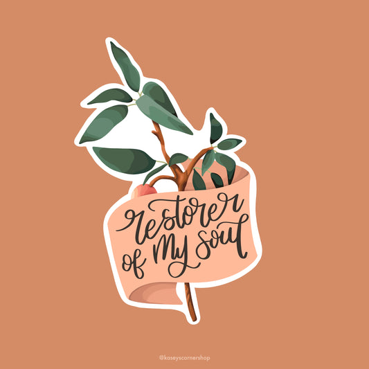 Restorer of My Soul Sticker, 3 inch