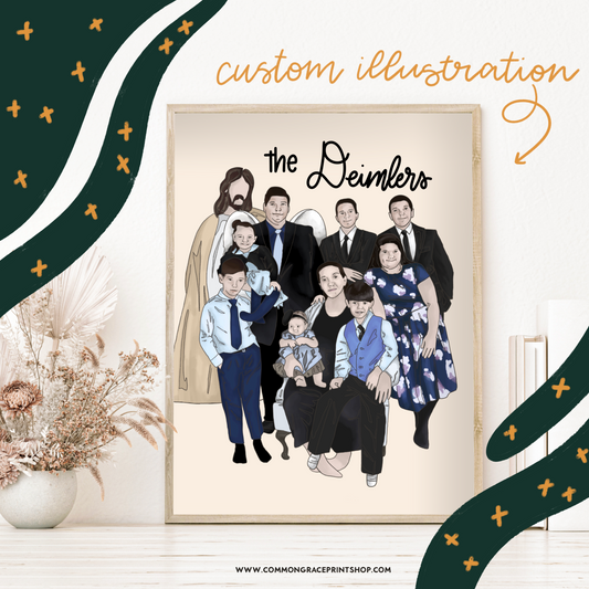 CUSTOM Digital Portrait with Physical Print Option