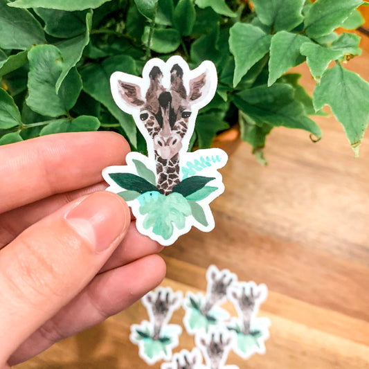 MINI Handpainted Giraffe Vinyl Stickers, 2"