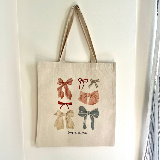 Tied in His Love Cotton Tote Bag