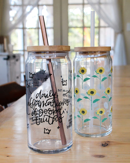 Rose Gold Heart Stainless Steel Straw