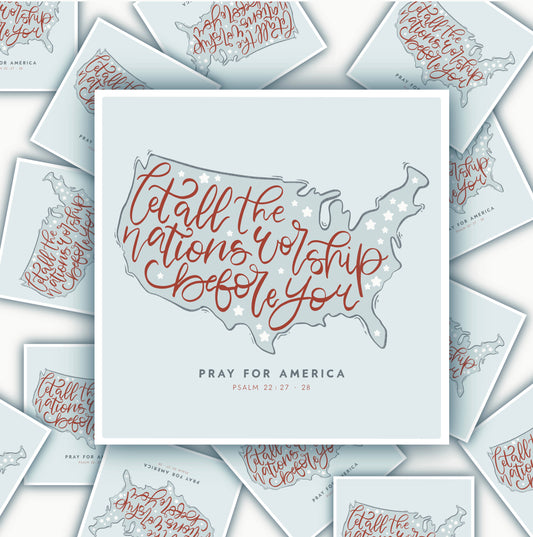 Pray for America Sticker