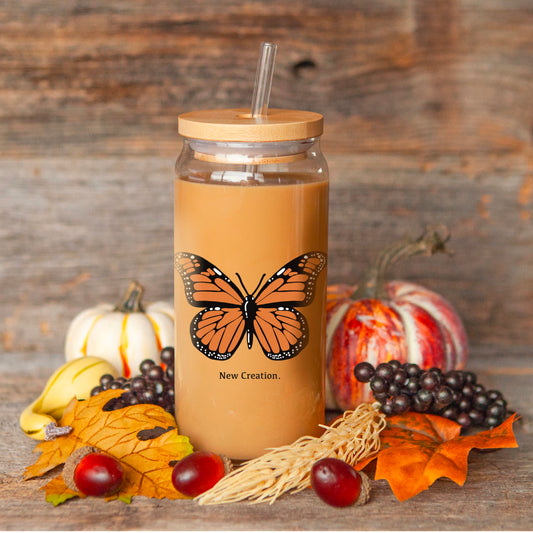 PREORDER: New Creation Butterfly Glass Can (20 oz)
