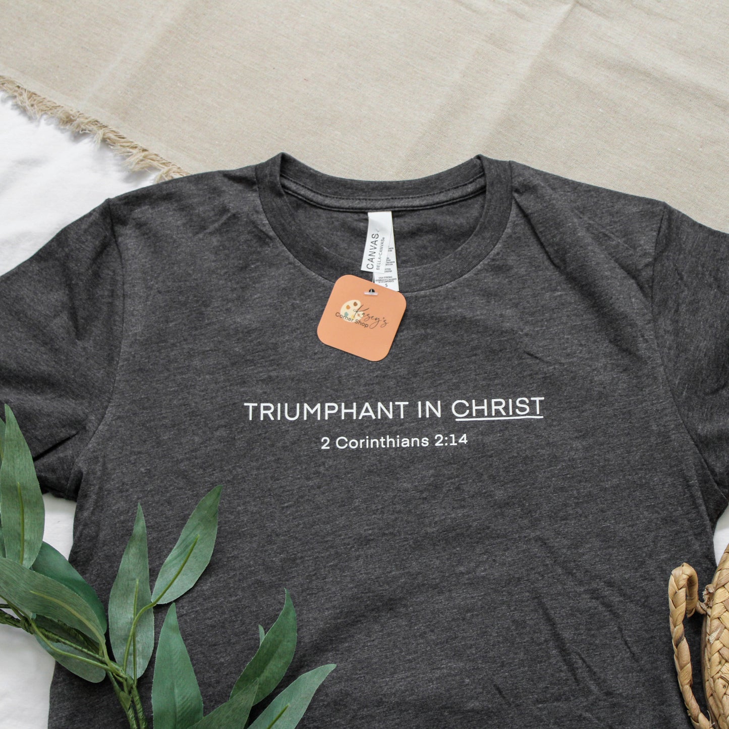Triumphant in Christ UNISEX Short-Sleeve T-Shirt (Color: Heathered Charcoal)