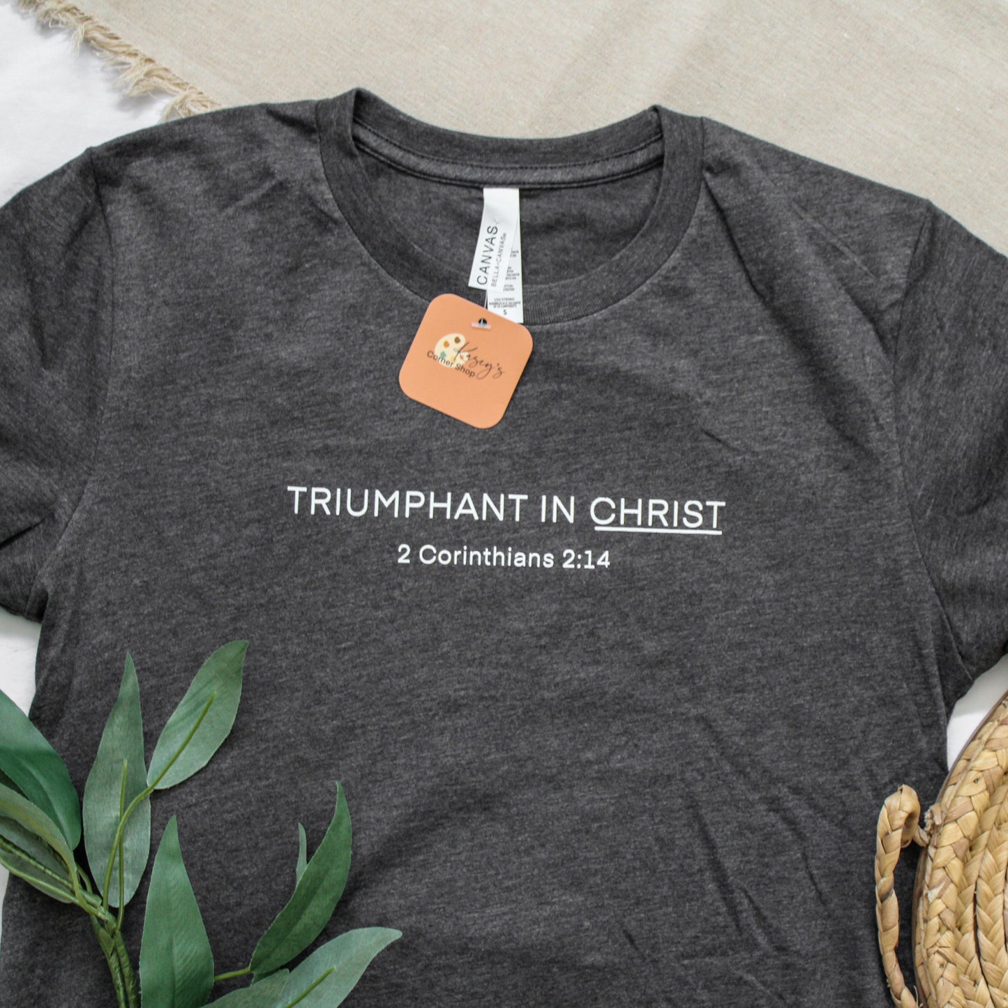 Triumphant in Christ UNISEX Short-Sleeve T-Shirt (Color: Heathered Charcoal)