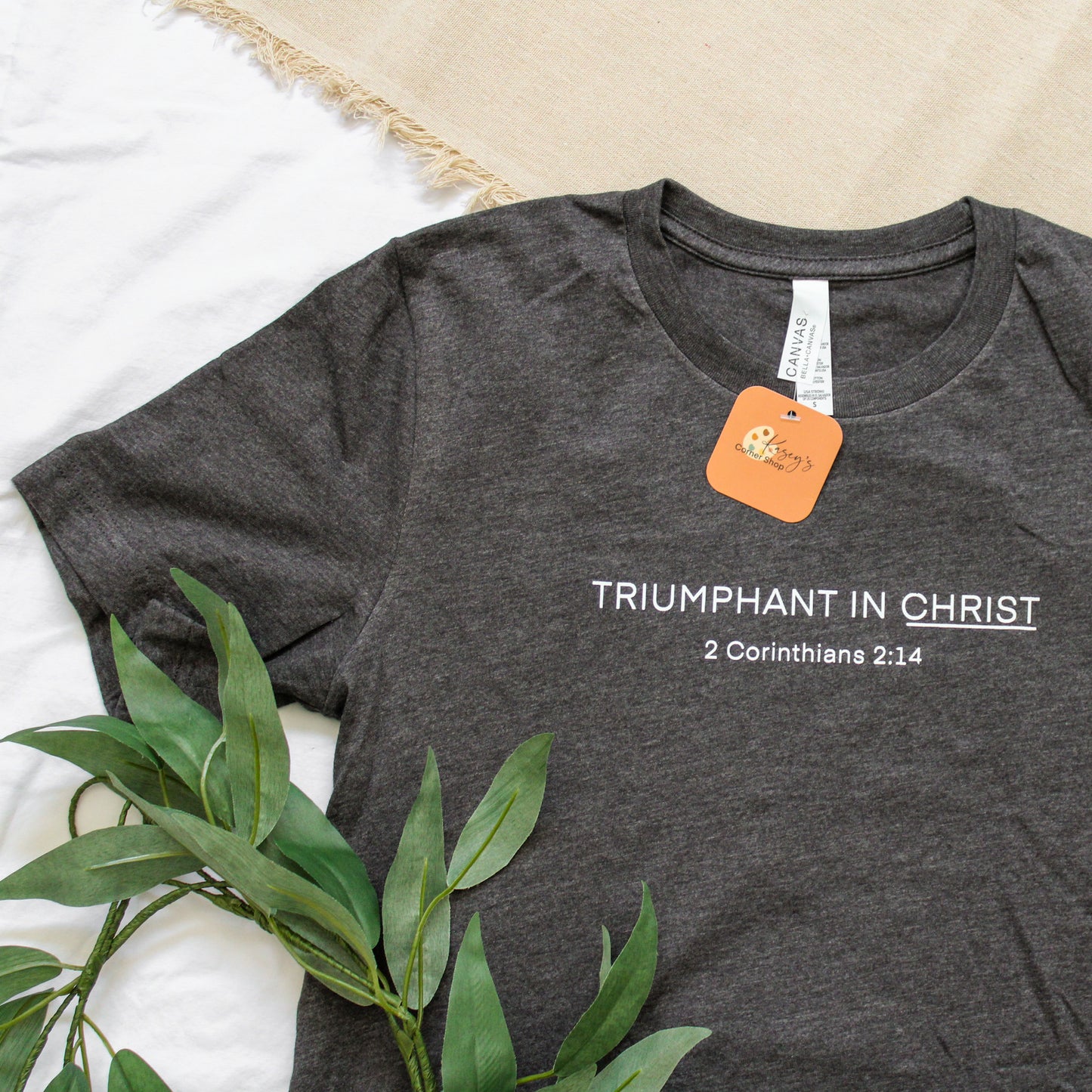 Triumphant in Christ UNISEX Short-Sleeve T-Shirt (Color: Heathered Charcoal)