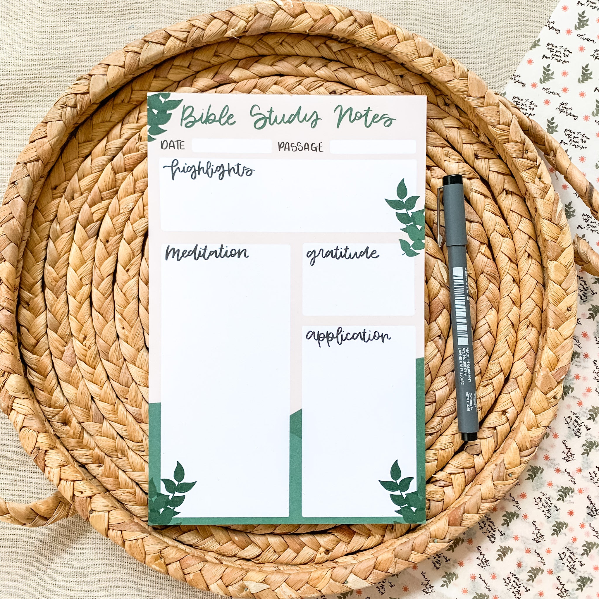 Bible Study Notepad – Common Grace Print Shop