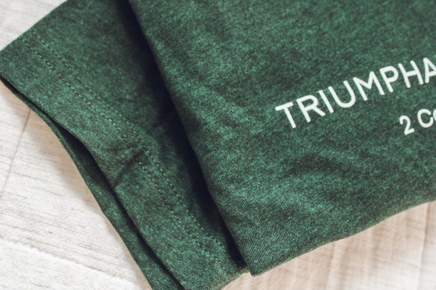 Triumphant in Christ UNISEX Short-Sleeve T-Shirt (Color: Heathered Emerald)
