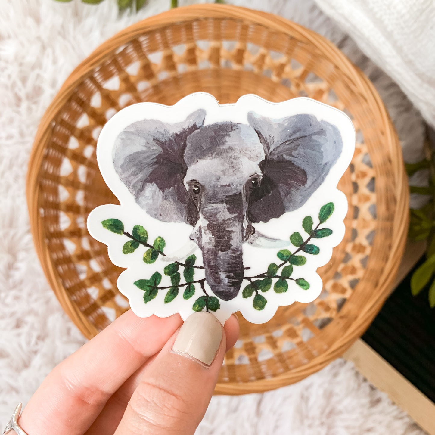 Elephant Vinyl Sticker, 3 inches