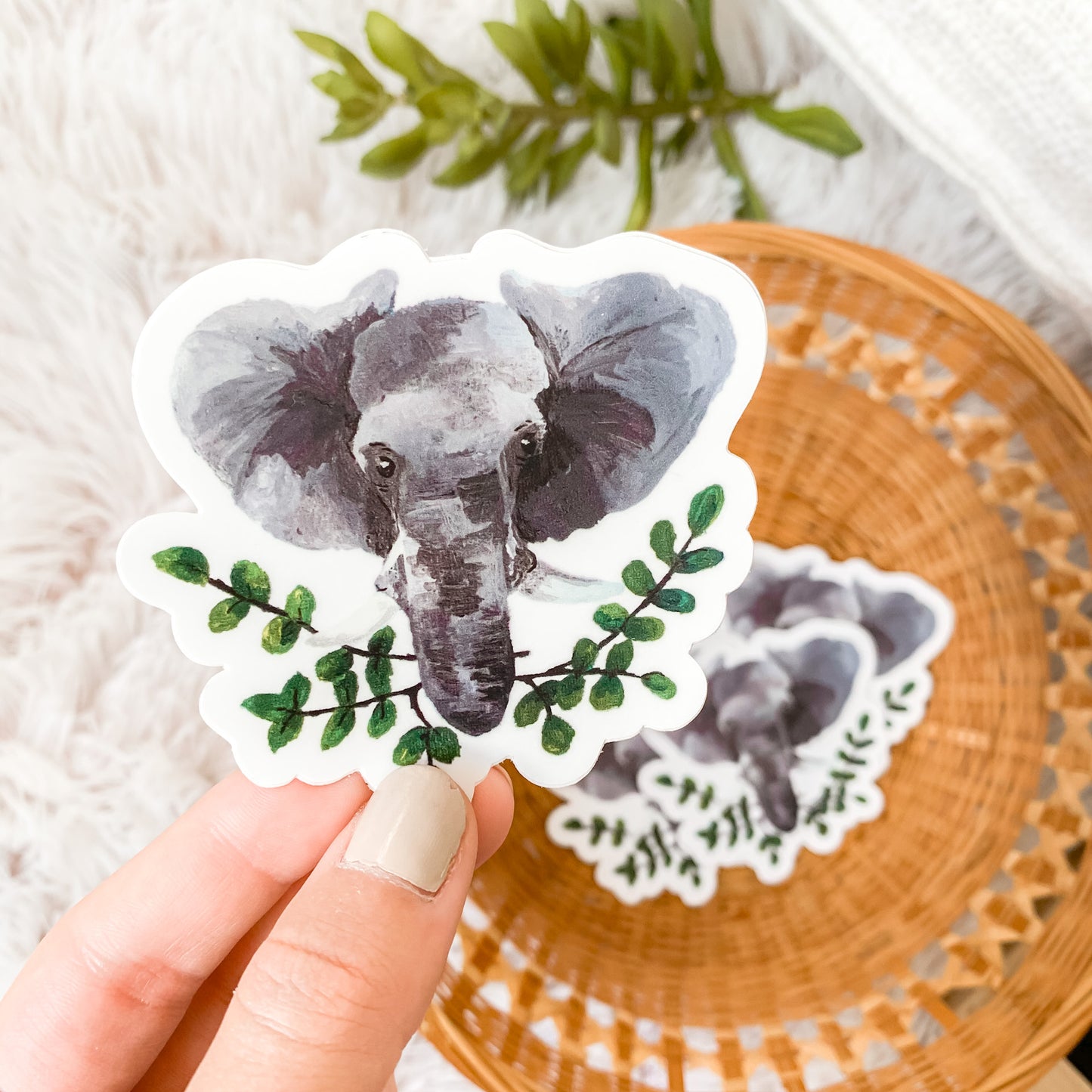 Elephant Vinyl Sticker, 3 inches