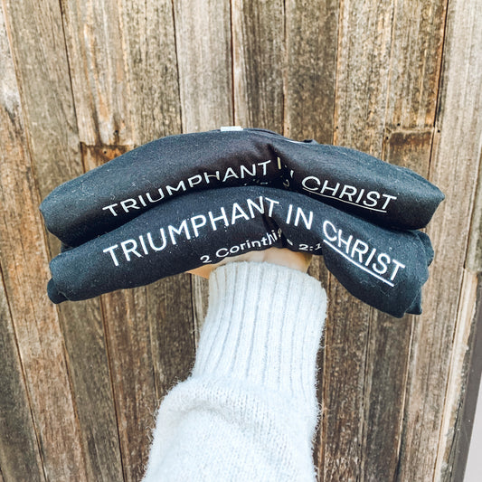 Triumphant in Christ Long-Sleeve Tees (Black)