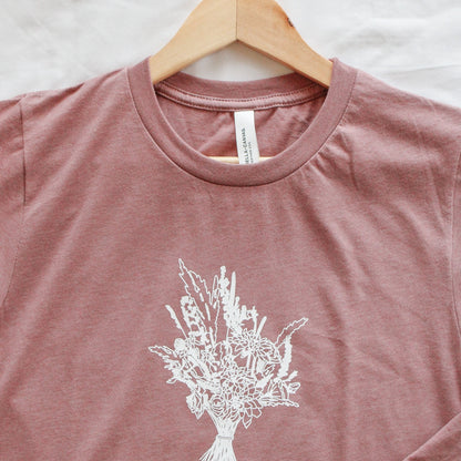 "Thoughts of Peace" Long-Sleeve T-Shirt (Color: Heathered Mauve)