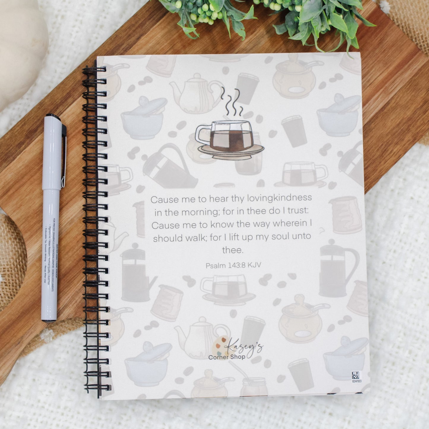 Coffee Notes Spiral-Bound Notebook with Lined Pages