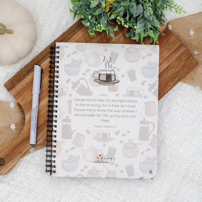 Coffee Notes Spiral-Bound Notebook with Lined Pages