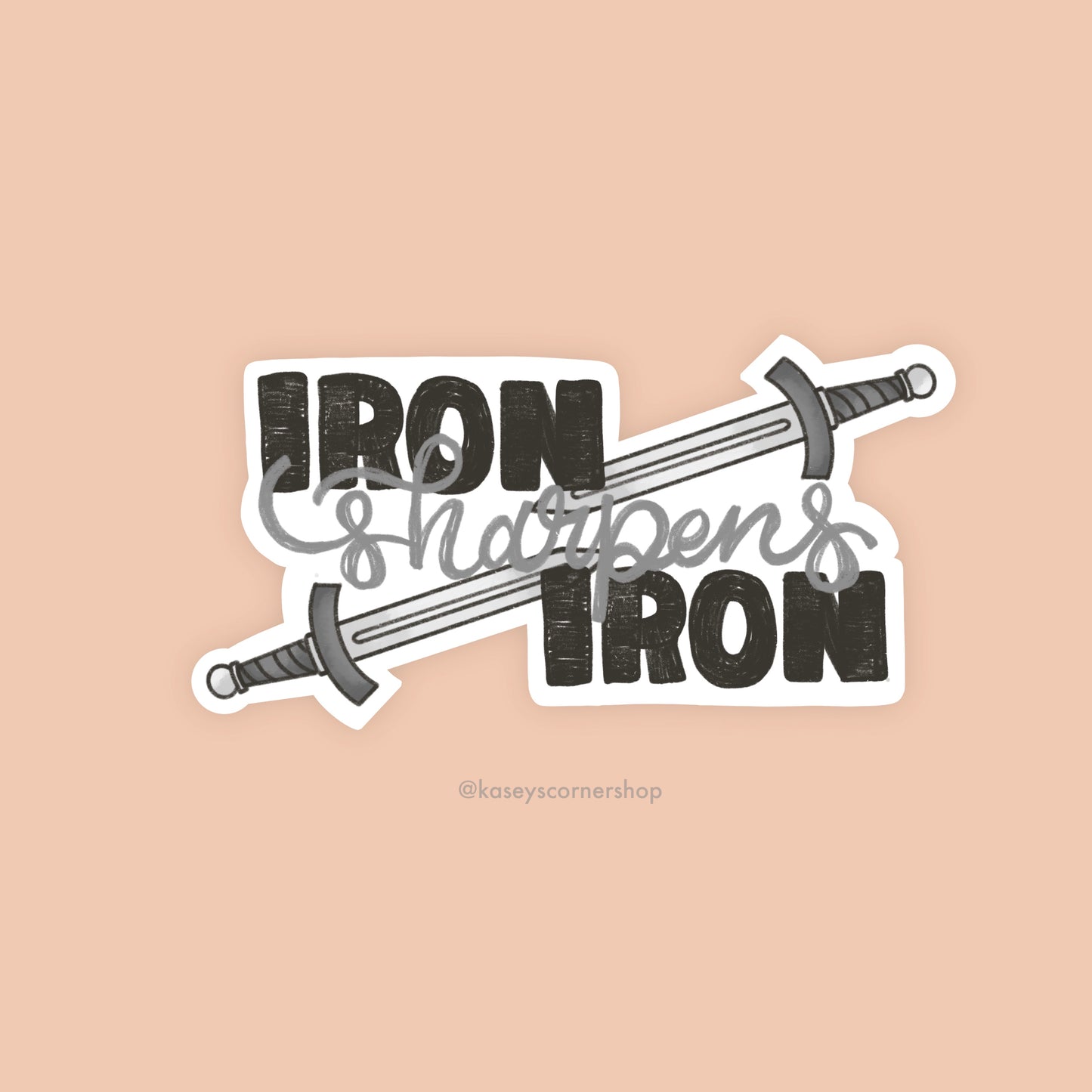 Iron Sharpens Iron Vinyl Sticker, 4 inch