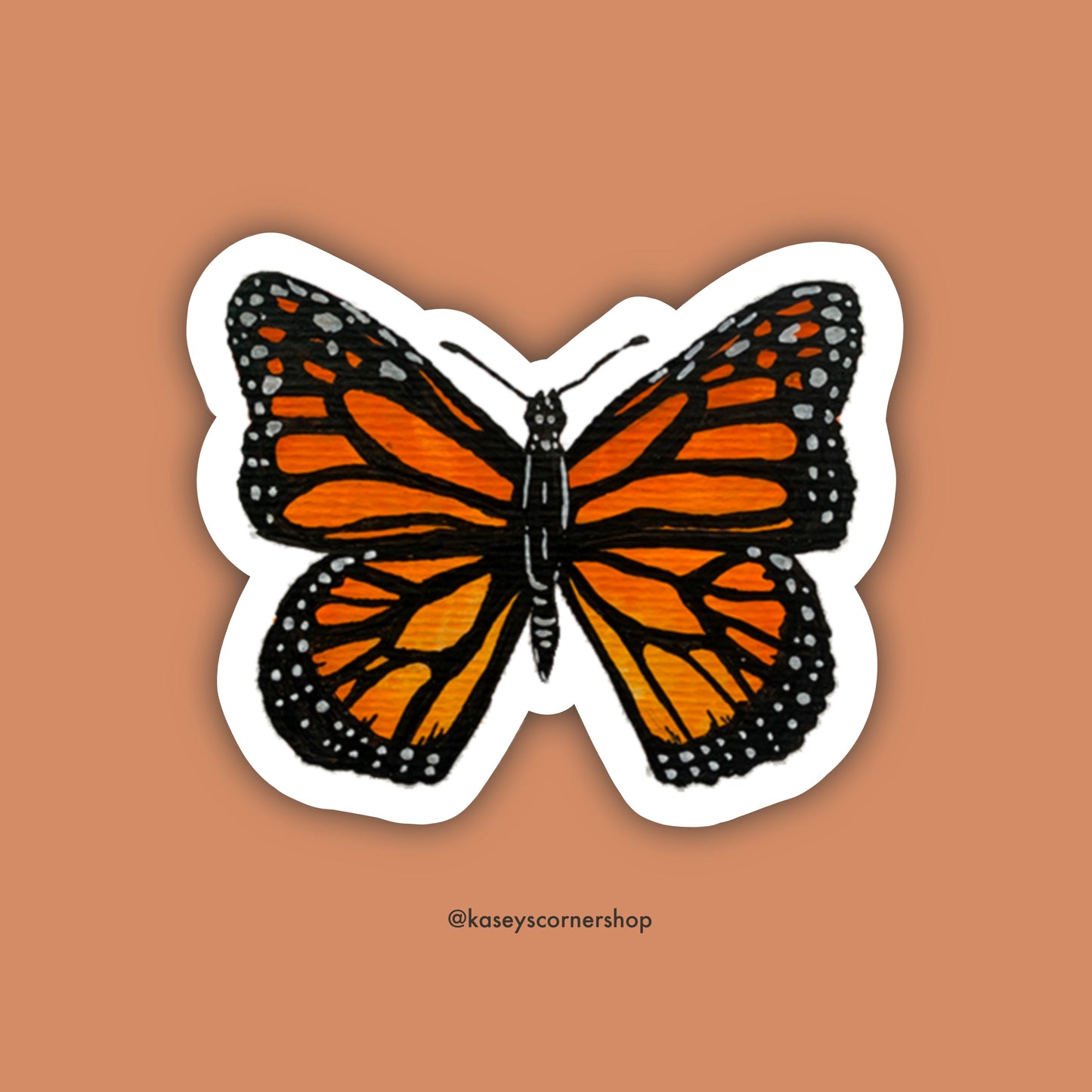 Monarch Butterfly Sticker, 3 inches