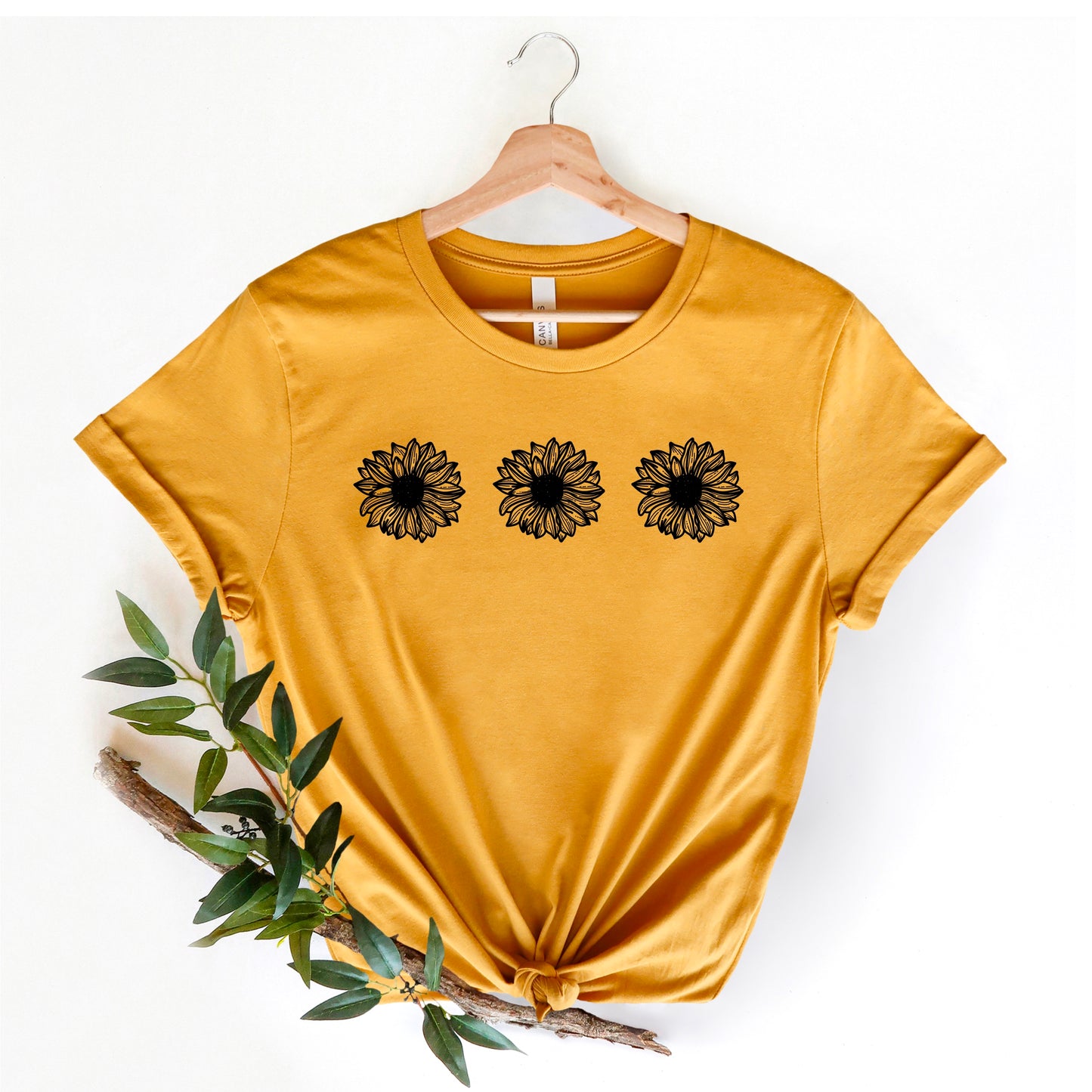Sunflower Short-Sleeve Tee (Color: Heathered Mustard)