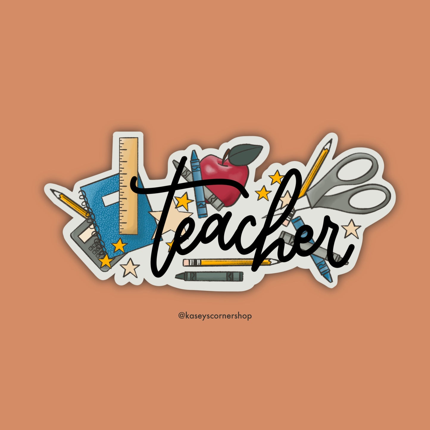 Teacher Vinyl Sticker, 3 inch